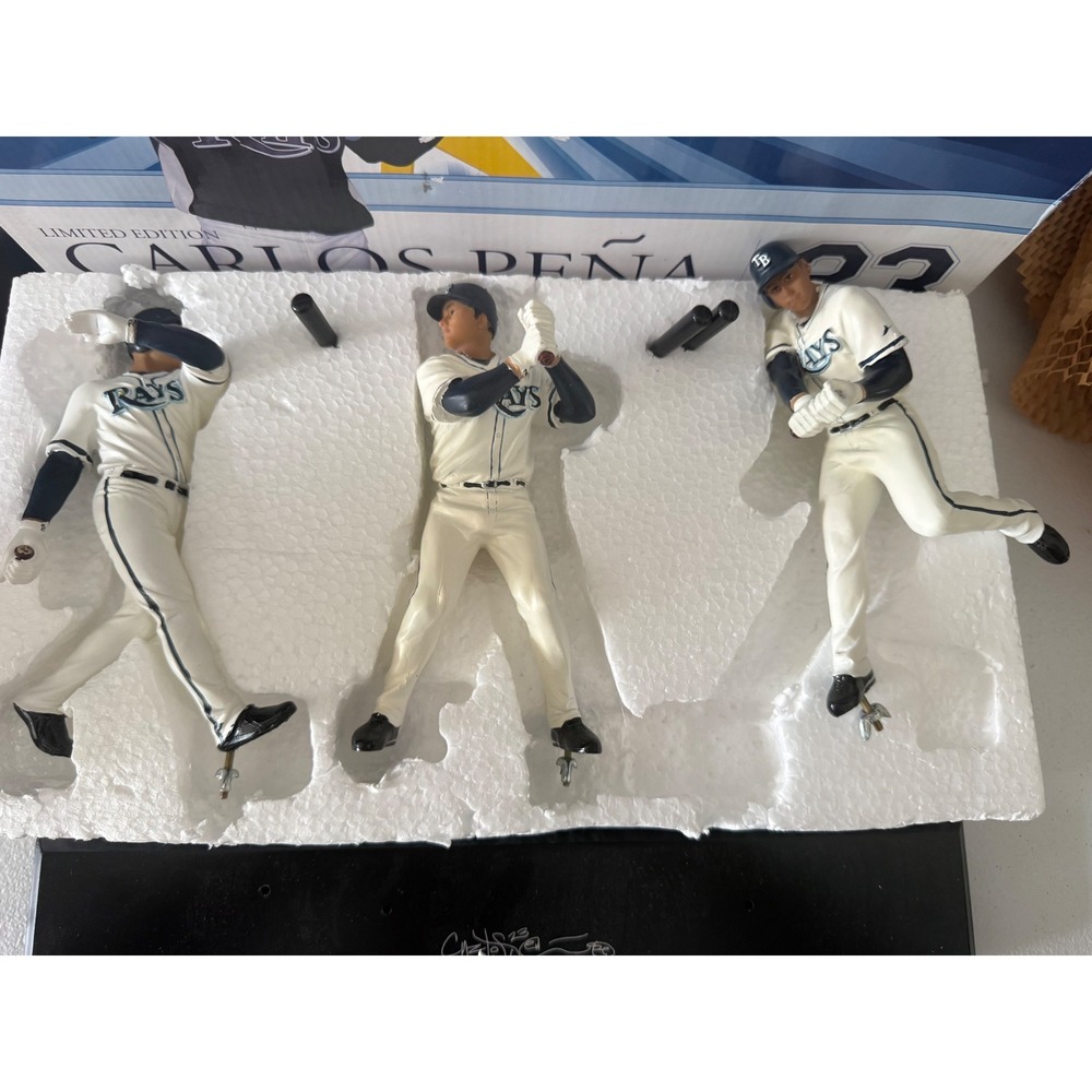Carlos Pena Tampa Bay Rays Limited Edition Triple Figurine MLB #23 /1000 Boxed - Picture 5 of 5